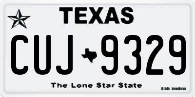 TX license plate CUJ9329