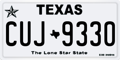 TX license plate CUJ9330