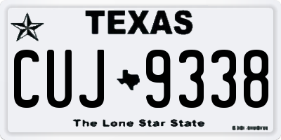TX license plate CUJ9338