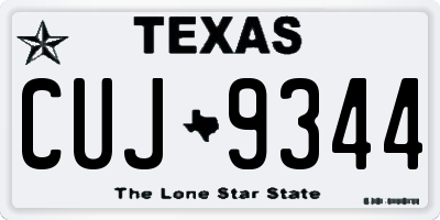 TX license plate CUJ9344