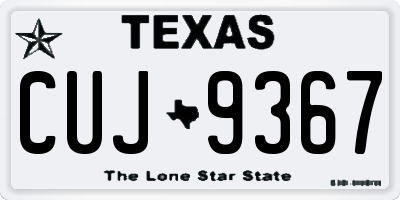 TX license plate CUJ9367