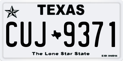 TX license plate CUJ9371