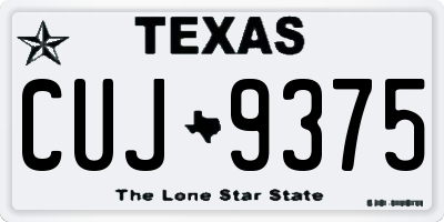 TX license plate CUJ9375