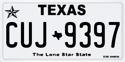 TX license plate CUJ9397