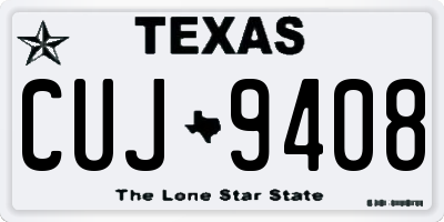 TX license plate CUJ9408