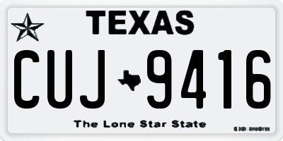 TX license plate CUJ9416