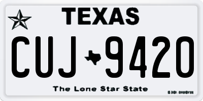 TX license plate CUJ9420