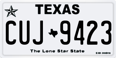 TX license plate CUJ9423