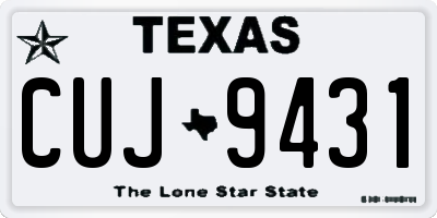 TX license plate CUJ9431