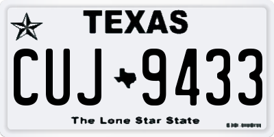 TX license plate CUJ9433