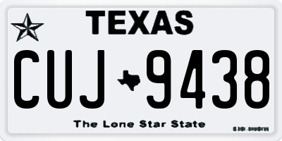 TX license plate CUJ9438