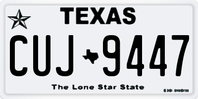 TX license plate CUJ9447