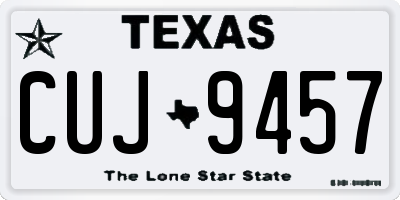 TX license plate CUJ9457
