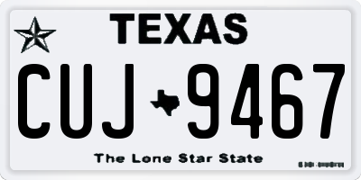 TX license plate CUJ9467