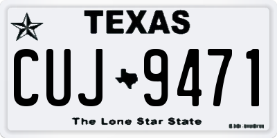 TX license plate CUJ9471
