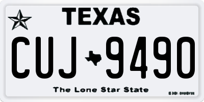 TX license plate CUJ9490