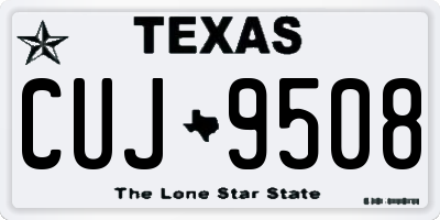 TX license plate CUJ9508