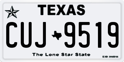 TX license plate CUJ9519