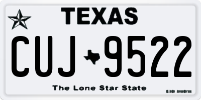 TX license plate CUJ9522