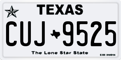 TX license plate CUJ9525