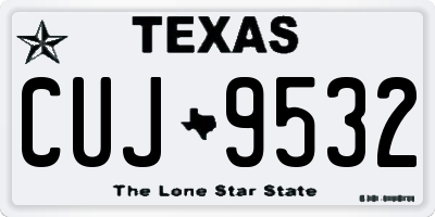TX license plate CUJ9532