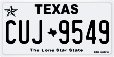 TX license plate CUJ9549