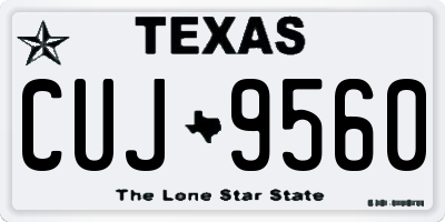 TX license plate CUJ9560