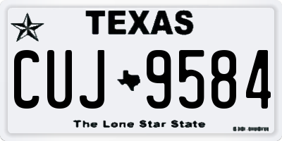 TX license plate CUJ9584