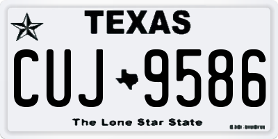TX license plate CUJ9586