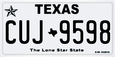 TX license plate CUJ9598