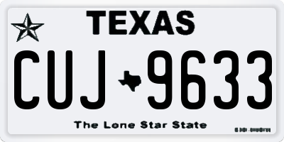 TX license plate CUJ9633