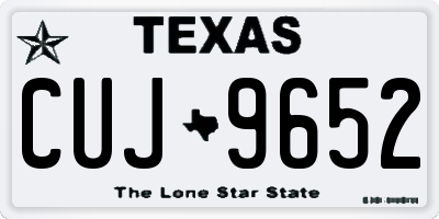 TX license plate CUJ9652
