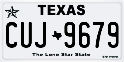 TX license plate CUJ9679