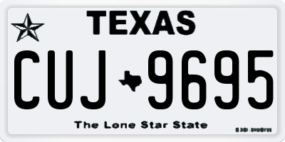 TX license plate CUJ9695