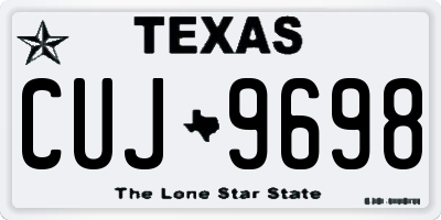 TX license plate CUJ9698