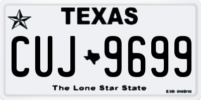 TX license plate CUJ9699
