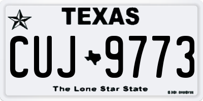 TX license plate CUJ9773