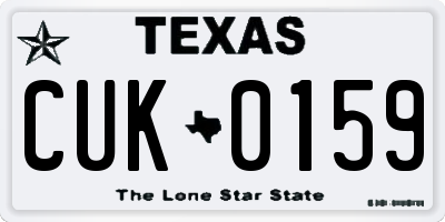 TX license plate CUK0159