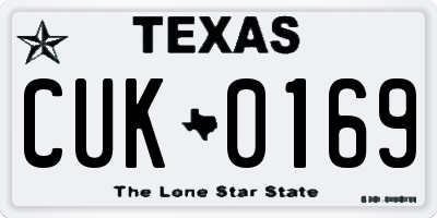 TX license plate CUK0169