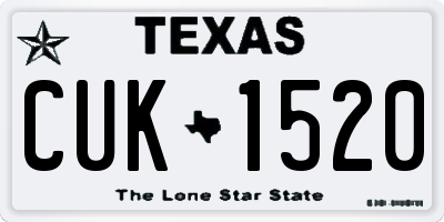 TX license plate CUK1520