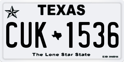 TX license plate CUK1536