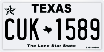 TX license plate CUK1589