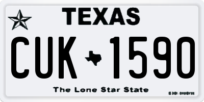 TX license plate CUK1590
