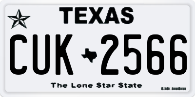 TX license plate CUK2566