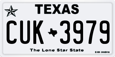 TX license plate CUK3979
