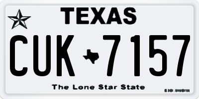 TX license plate CUK7157