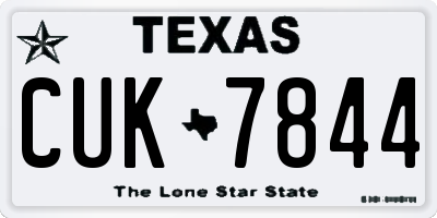 TX license plate CUK7844