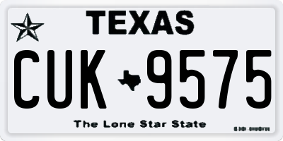TX license plate CUK9575