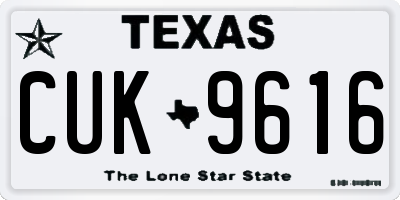 TX license plate CUK9616