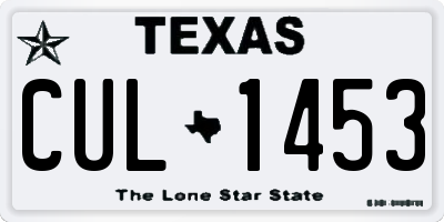 TX license plate CUL1453
